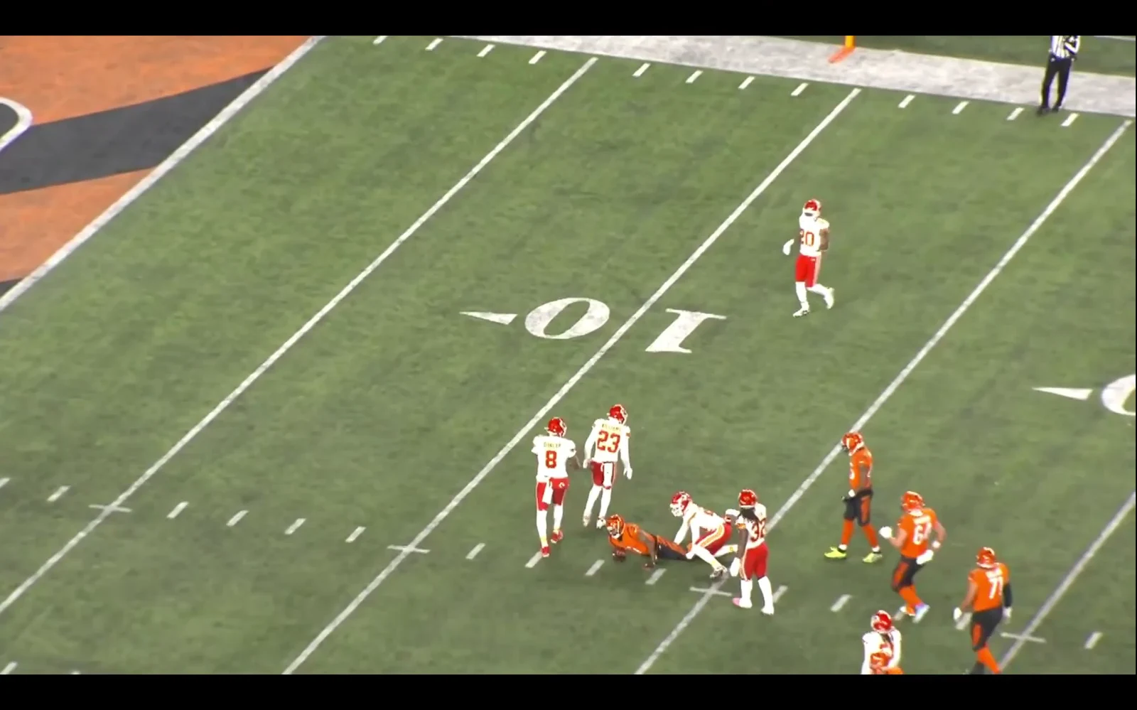Still frame from the play clip