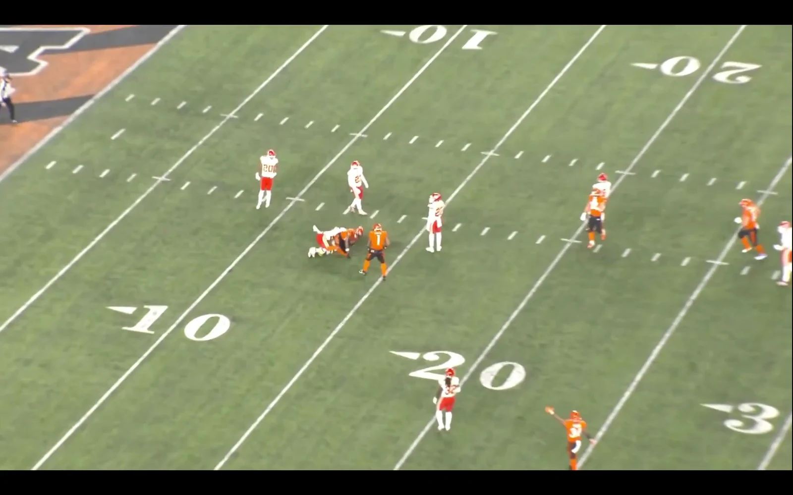 Still frame from the play clip